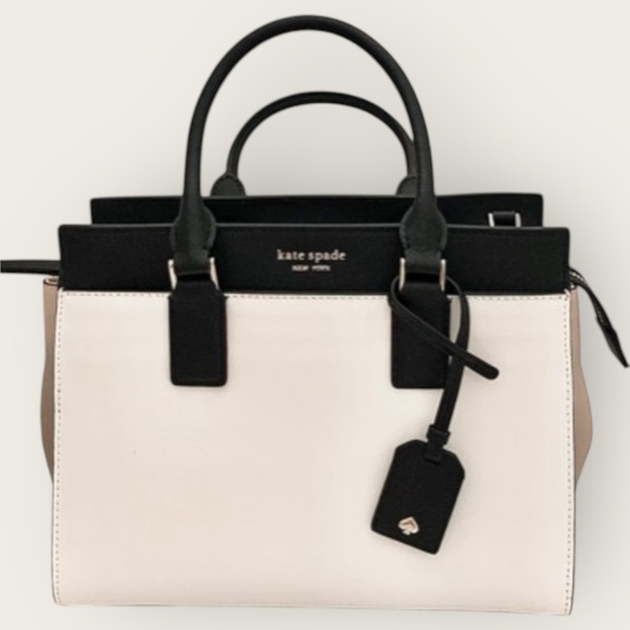 Kate Spade New York ~  NWOT Cameron Street Black White Beige Satchel Bag - Picture 2 of 13